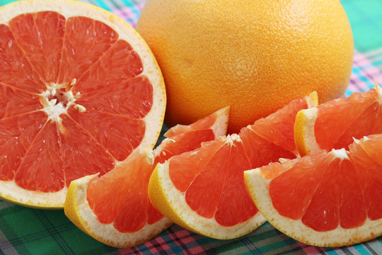 Bright Ripe Raw Pink Grapefruit