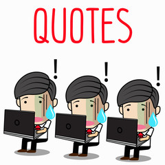 Businessman characters working. Office life.