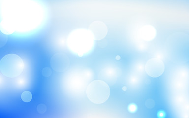 Abstract background vector design with blue sky bokeh concept. Soft gradient color texture with blur and light effect