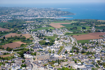 Aerial view of IPordic in Brittany, France