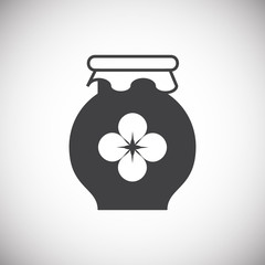 Beekeeping related icon on background for graphic and web design. Simple illustration. Internet concept symbol for website button or mobile app.