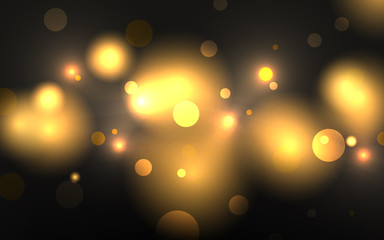 Abstract background vector design with white luxury golden bokeh concept. Soft gradient color texture with blur and light effect