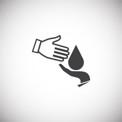 Blood donation related icon on background for graphic and web design. Simple illustration. Internet concept symbol for website button or mobile app.