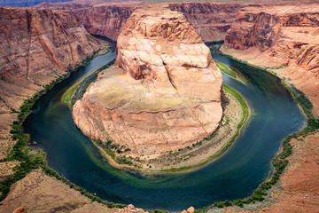 Horseshoe bend, Colorado River meander, Arizona United States