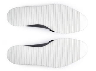 Bottom of shoes, isolated on white background.