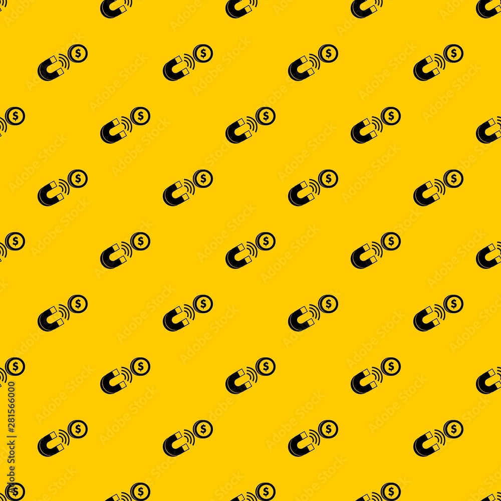 Aufkleber magnet with coin pattern seamless vector repeat geometric yellow for any design