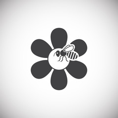 Beekeeping related icon on background for graphic and web design. Simple illustration. Internet concept symbol for website button or mobile app.