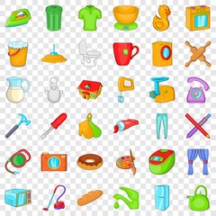 Hammer icons set. Cartoon style of 36 hammer vector icons for web for any design