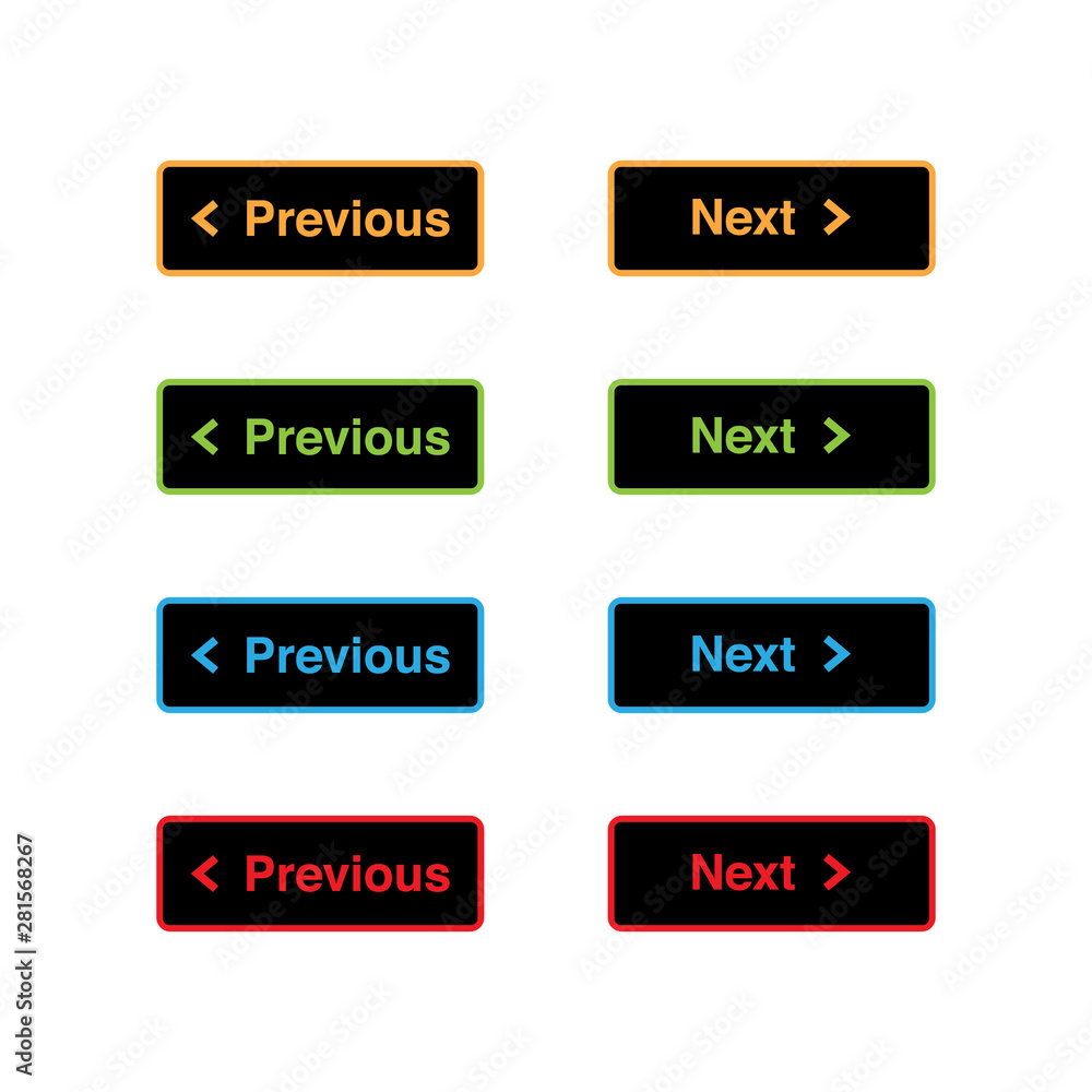 Poster simple previous and next buttons