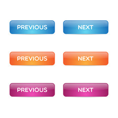 Modern Glossy Previous and Next Buttons