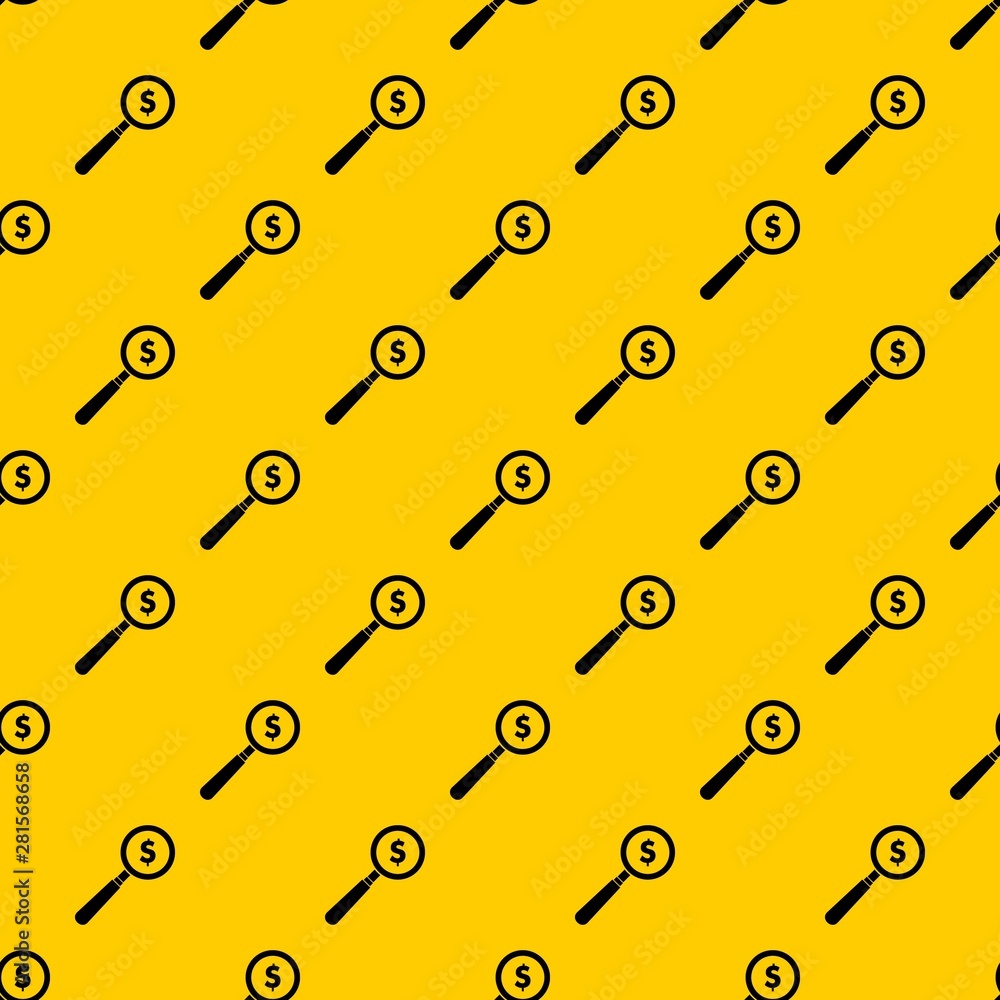 Poster magnifier pattern seamless vector repeat geometric yellow for any design