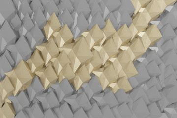 abstract gold and graywhite polygon modern background 