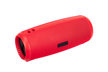 portable speaker on white background