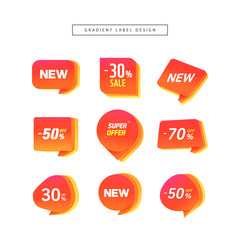 Modern abstract gradient shapes for shopping, sale promotion, discount title frame.