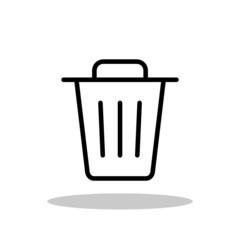 Trash icon in flat style. Trash can / Recycle Bin symbol for your web site design, logo, app, UI Vector EPS 10.