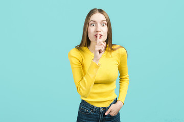 Girl asking for silence