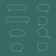 Vector collection of isolated speech bubbles . set of speech bubbles. Vector EPS 10.