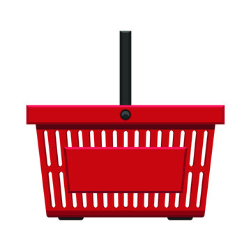 Supermarket basket vector design illustration isolated on white background