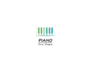 Piano grill keyboard icon template illustration design
