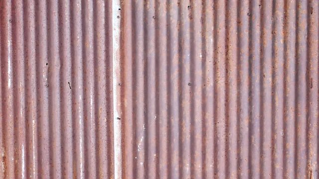 rusty metal wall background, texture of old zinc roof, abstract striped background