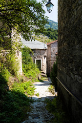 Fototapeta na wymiar The village of Casso / Cellina valley