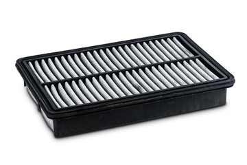 dirty air filter for car, automotive spare part in plastic case