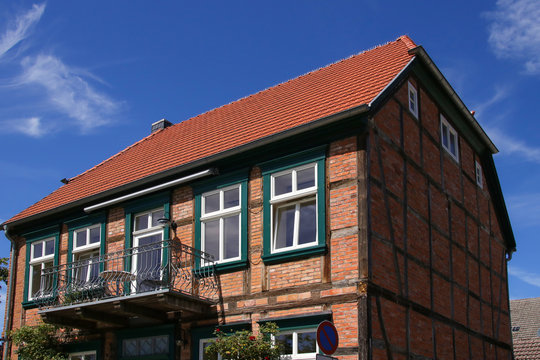 Historical architecture of the holiday destination Plau on lake (Plau am See), Mecklenburg Lake Plateau, Germany