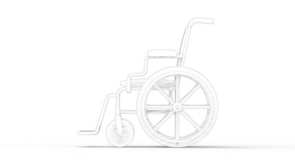 3d rendering of a computer generated model of a wheelchair