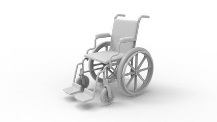 Fototapeta premium 3d rendering of a computer generated model of a wheelchair