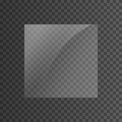 The texture of glass, mirrors, windows. Square glass plate. Light effect for a picture or a mirror. Beautiful realistic reflection. The interior of the house.