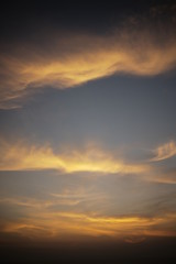 Fototapeta na wymiar beautiful sunset vanilla sky in evening