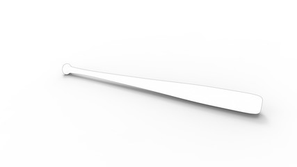 3D rendering of a baseball bat isolated in white studio background