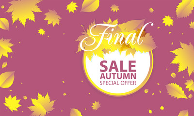 Autumn background template brushes violet Sale Final
