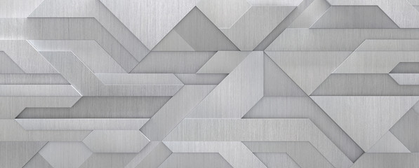 Hi-tech Style Metal Background (3D Illustration)
