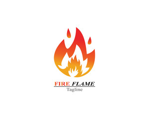 Fire Flame burn logo template