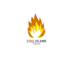 Fire Flame burn logo template