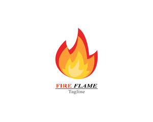 Fire Flame burn logo template