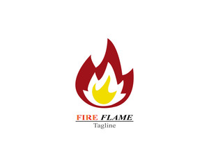 Fire Flame burn logo template