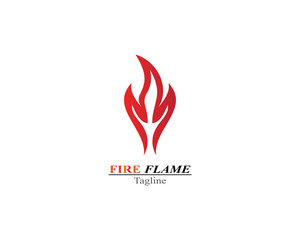 Fire Flame burn logo template