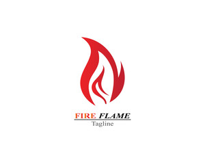 Obraz premium Fire Flame burn logo template