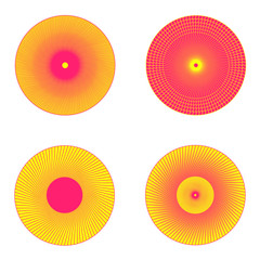 graphic round waves set pop suns