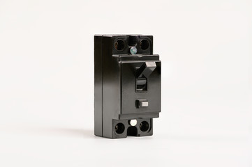 Circuit breaker on white background.