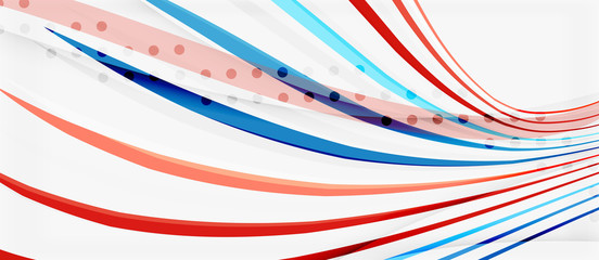 Obraz premium Trendy color stripes lines wave, great design for any purposes. Vector line pattern. Vector geometric background