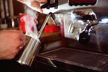 Barista Coffee Maker Machine Grinder Portafilter Concept