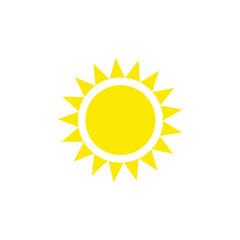 Sun icon vector isolated, sun symbol