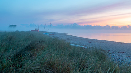 Sunrise on the Baltic Sea, Rosenfelder Strand, Schleswig-Holstein. Northern Germany