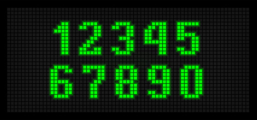 Fototapeta premium Calculator digital numbers. Digital numbers set. Vector illustration