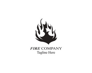 Fire flame logo icon template