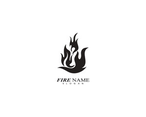 Fire flame logo icon template