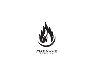 Fire flame logo icon template